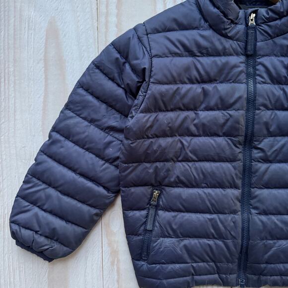 Patagonia Duck Down Sweater Boys Size 4T Full Zip Insulated Puffer Jacket Navy - Picture 3 of 9